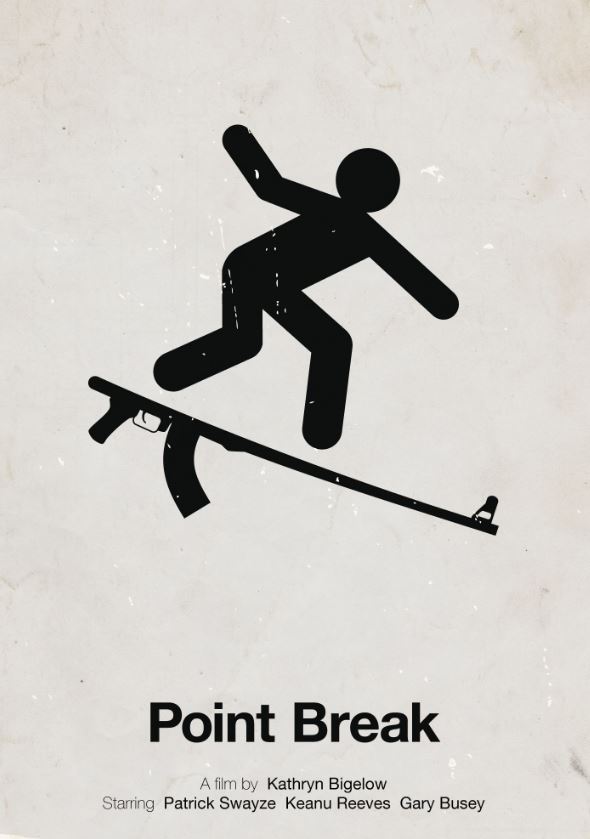 Affiche minimaliste de Point Break revisitée par Viktor Hertz