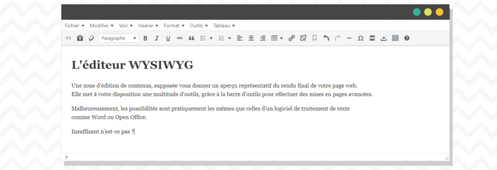 editeur wysiwyg